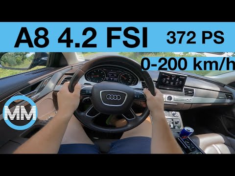 Audi A8 4.2 FSI D4 | 372 PS | POV TEST DRIVE + ACCELERATION 0-200 km/h