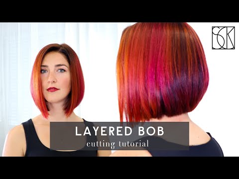 LAYERED BOB HAIRCUT TUTORIAL by SCK