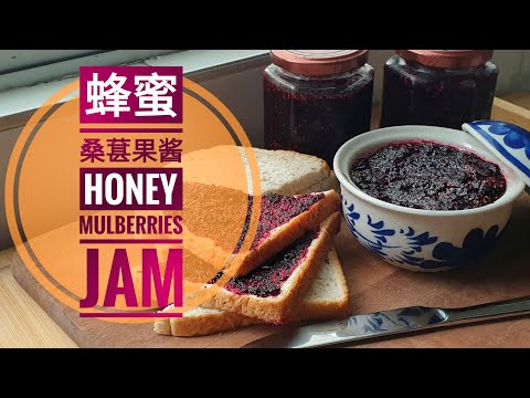 Homemade Mulberry Jam with Raw Honey | Sugar Free! 自制桑葚蜂蜜果酱 | 不添加糖！