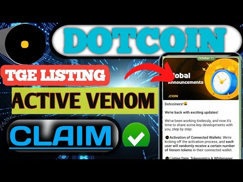 DTC Mining Airdrop | DTC Mining Active Reward I Dot Coin Venom Reward Claim | Dot Coin Listing I