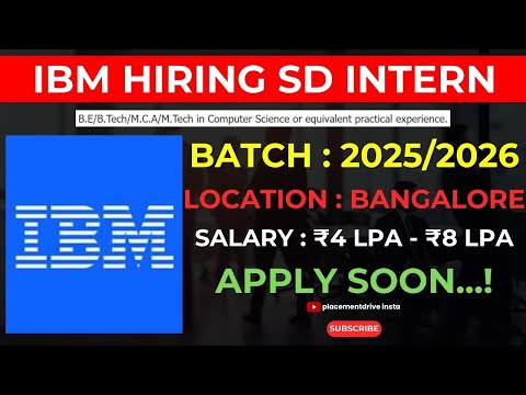 IBM Software Developer Internship in Bangalore | Key Skills & Role Explained