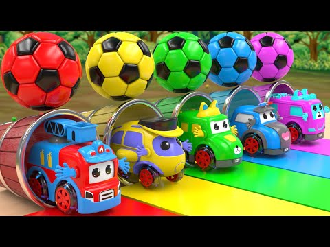 Color Balls & Sing a Song! | Wheels On the Bus, Finger Family | Baby Nursery Rhymes & Kids Songs