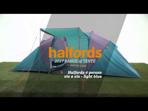 Halfords 4 Person Tunnel Tent - Light Blue | Halfords UK