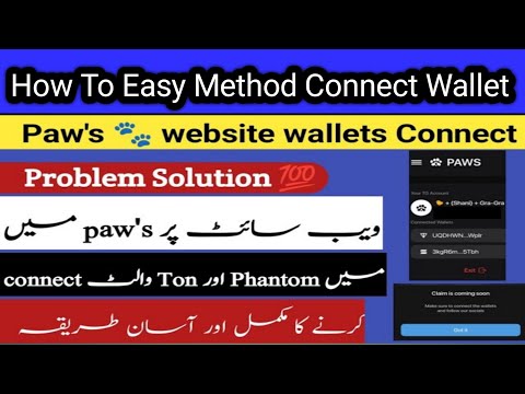 Paws Phantom Wallet Connect Problem Solution 100% | Verify Via Paws Web Task | Paws SOL Wallet