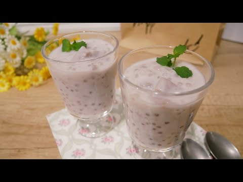 電鍋料理「芋頭西米露/ Taro Sago with Coconut Milk / タロイモタピオカミルク」超省時完成😋😋