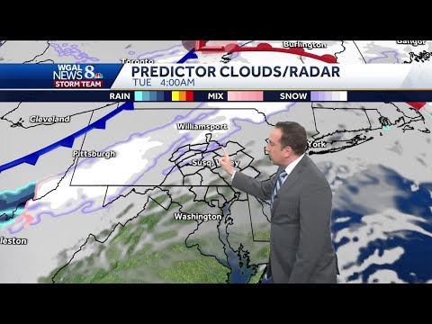 Hour-by-hour snow projections for Christmas Eve