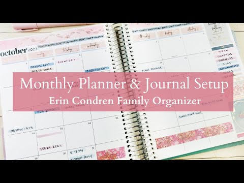 Monthly Planning & Journaling Routine | October Calendar Setup & Journaling | #erincondren