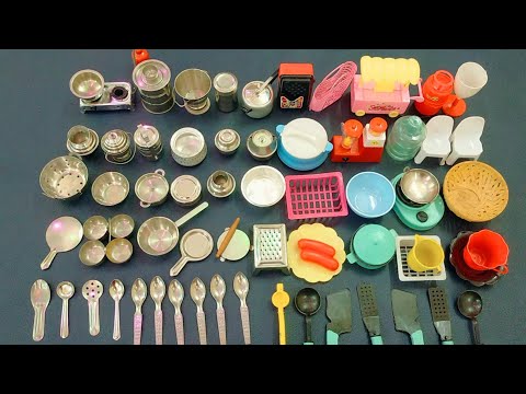 9 Minutes satisfying with unboxing hello kitty sanrio kitchen set | Miniature plastic kitchen set