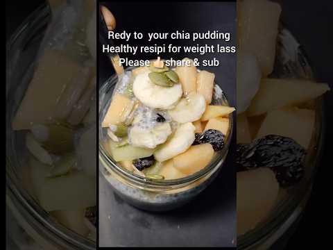 Chia Seeds Pudding  For weight loss //Chia seed pudding for Breakfast Recipe #chiaseeds #shorts