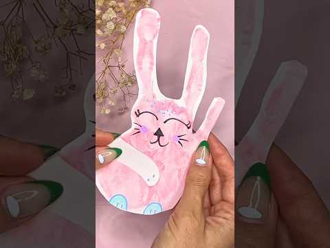 EASTER CRAFT idea 🎨 Make a 🐰 with your 👋 #toddleractivities  #craftsforkids #eastercrafts #easter