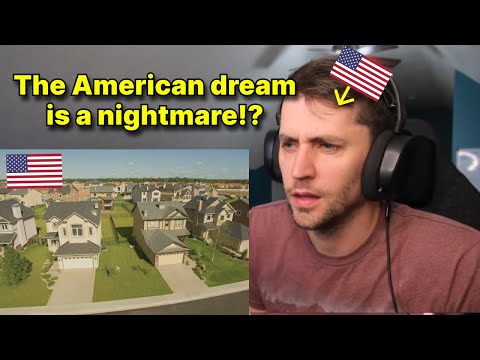 American reacts to Why American Suburbs are so Creepy