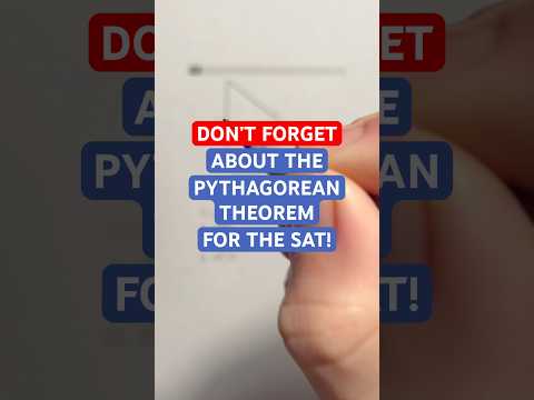 DON’T Forget About the Pythagorean Theorem for the #SAT! #Shorts