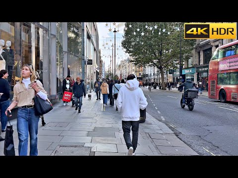 London Prepares for Christmas - 2024 | A Compilation walk through Central London [4k HDR]