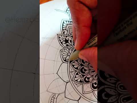 Simple mandala art #doodle #mandala #mandalapatterns #tutorial