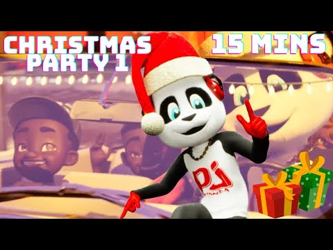 15-Minute Kids Christmas Bops 🎄| Pj Panda Christmas Party | Fun Christmas Spirit Holiday Playlist