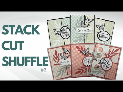 Make quick easy cards with the Stack Cut & Shuffle Technique!  #quickeasycards #stampcutshuffle