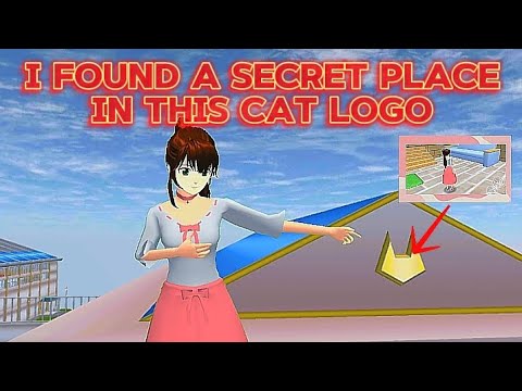 Secret place in this cat logo in المكان السري في شعار القطة هذا في Sakura School Simulator