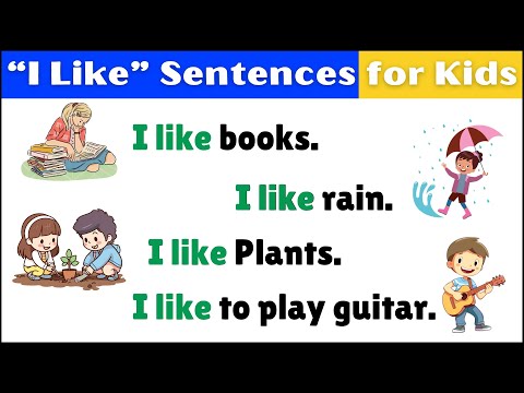 “I Like” Sentences for kids | Sentences with pictures |English reading #practice |#englishsentences