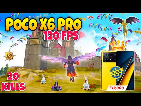 Poco x6 pro 🔥 120 fps 🥵 bgmi test 3.4 update hard gameplay 🔥