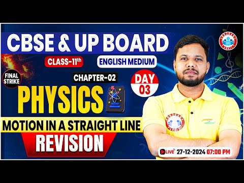 Class 11 Physics Chapter 2 Motion in a Straight Line | 11th Physics Revision Classes By Shivendu Sir