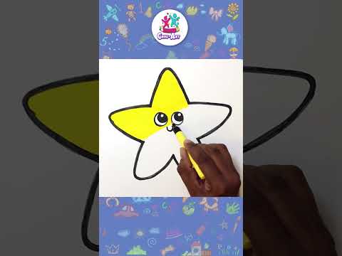 Easy Christmas Star Art Tutorial ⭐ #shorts #christmasstar #howtodraw