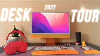 My 2022 iMac Desk Setup Tour!