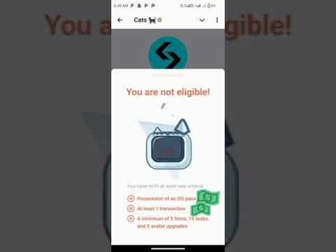 cats Airdrop Eligibility criteria how to fix it 👇🏽👇🏽👇🏽#cats #airdrop #bitget