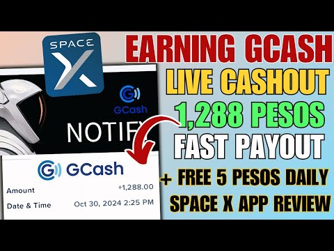 LEGIT EARNING GCASH=SPACE X LIVE WITHDRAWAL||RECEIVED 1,288 PESOS GCASH|SPACE X REVIEW#earningapp