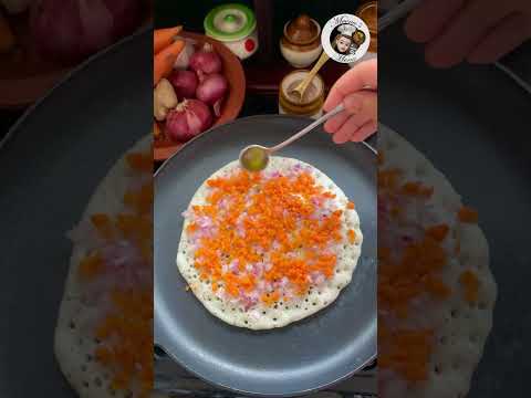 മലയാളിയുടെ സ്വന്തം ഊത്തപ്പം | Uthappam Recipe | Mixed Veg Uttapam | Meenu's Menu #shorts