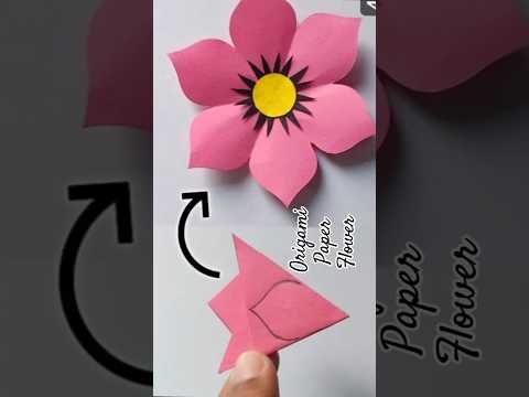 How to make Paper Flower/Origami paper Flower/#craft #papercraft #shorts