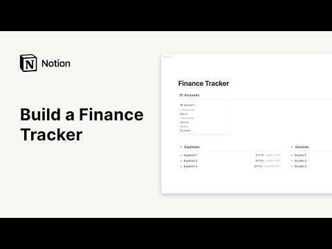 How to build a Finance Tracker in Notion