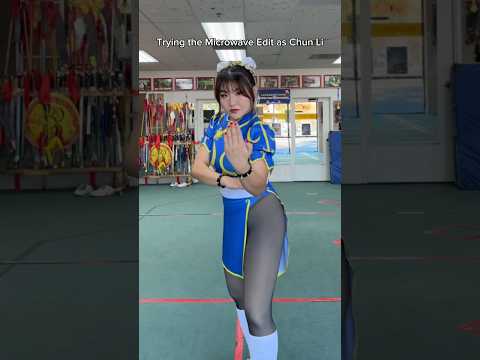 Trying The Microwave Edit As Chun Li 💙💙💙 #ChunLi #martialarts #edit