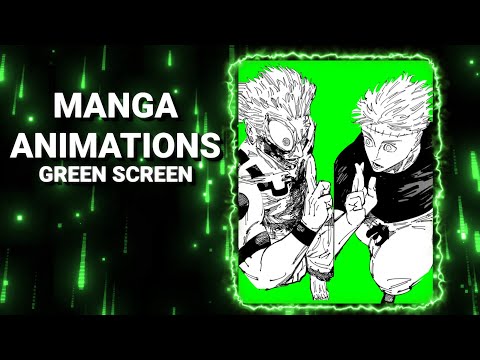 MANGA ANIMATIONS (GREEN SCREEN)