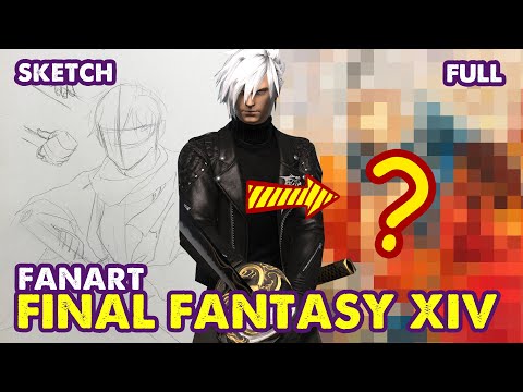 Draw with me #3 - Felix from FINAL FANTASY XIV | Huta Chan