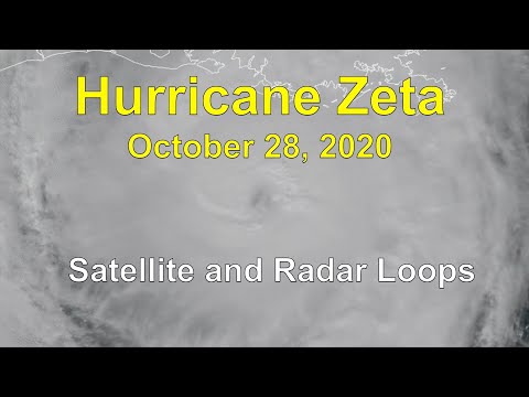 Hurricane Zeta Satellite and Radar Imagery October 2020