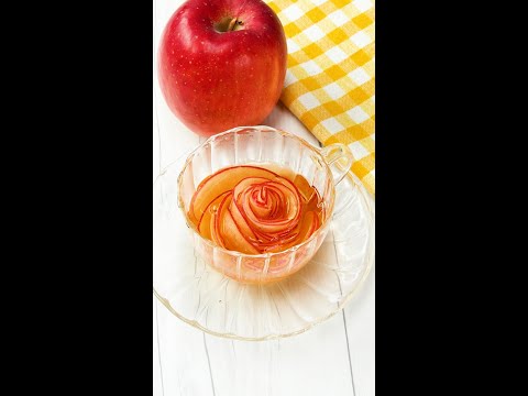 【りんごは全部コレにする♡】これ考えた人、天才！簡単フルーツレシピ / Apple Rose Tea #shorts