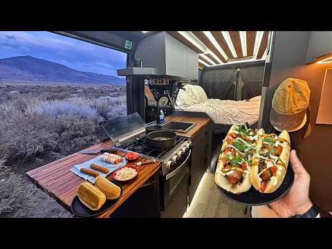 Vanlife Stealth Camping in a Small Mountain Town | Made Sonoran Hot Dogs