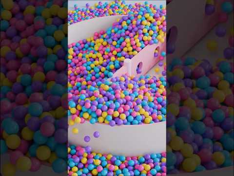 10,000 Balls Dynamic Animation In Blender #blender #blender3d