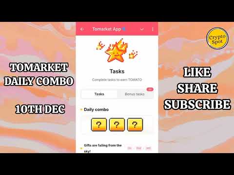 Tomarket Daily Combo 10 December | Tomato Daily Combo | Tomarket Airdrop