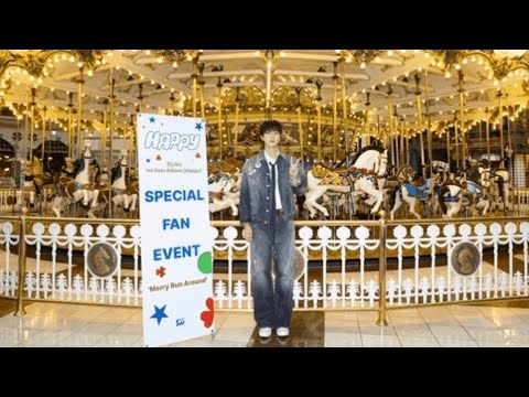 BTS JIN RIDES CAROUSEL WITH FANS