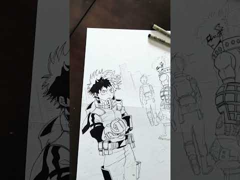 Drawing my Hero Academia. First character reworked. #anime #myheroacademia #drawing #micron