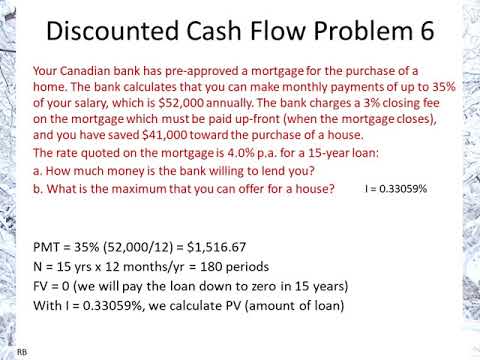 Discounted Cash Flow Problem 6