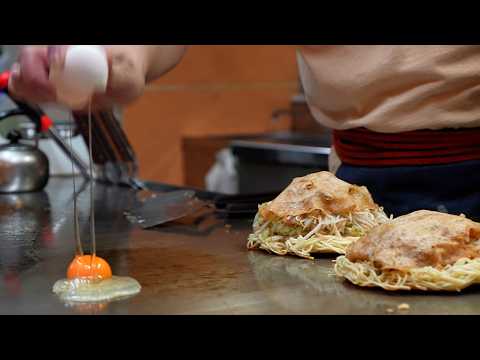 Hidden techniques and deep flavors! Crunchy noodles and chewy okonomiyaki