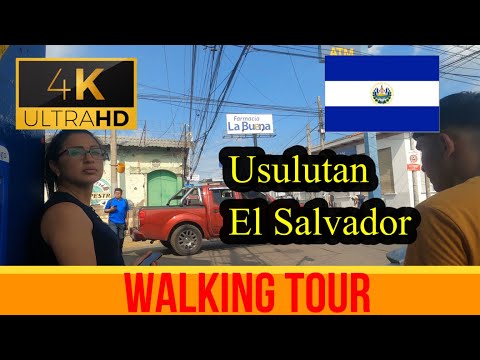 【4K 60fps】Usulutan  ~ Walking Tour - El Salvador