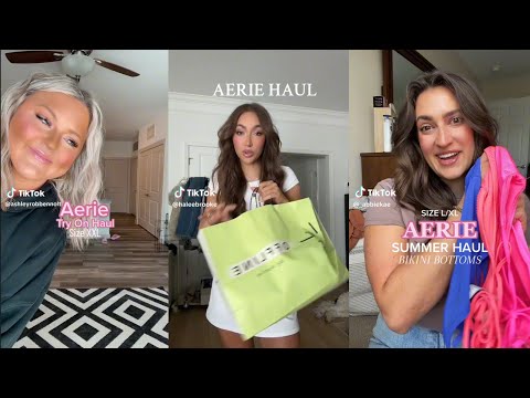 Aerie shopping haul - TikTok compilation 🛍️😋