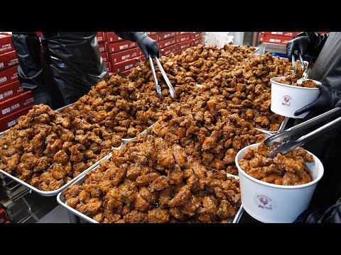 So delicious! Popular traditional market chicken ,Dakgangjeong - TOP 4 / korean street food