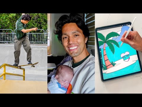 My New Life In LA 👶 skateboarding, fatherhood, illustrating children's books