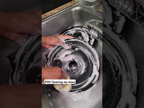 #cleanwithme #asmr #cleaning my #stove #top #washing #water #scrubing #wife