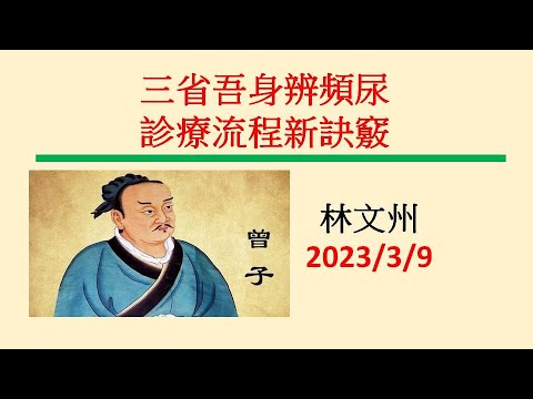 三省吾身辨頻尿   診療流程新訣竅－林文州20230309