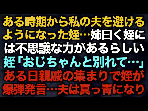 【スカッとする話】ある時期から私の夫を避けるようになった姪…姉曰く姪には不思議な力があるらしい...姪「おじちゃんと別れて…」ある日親戚の集まりで姪が爆弾発言…夫は真っ青になり【修羅場】